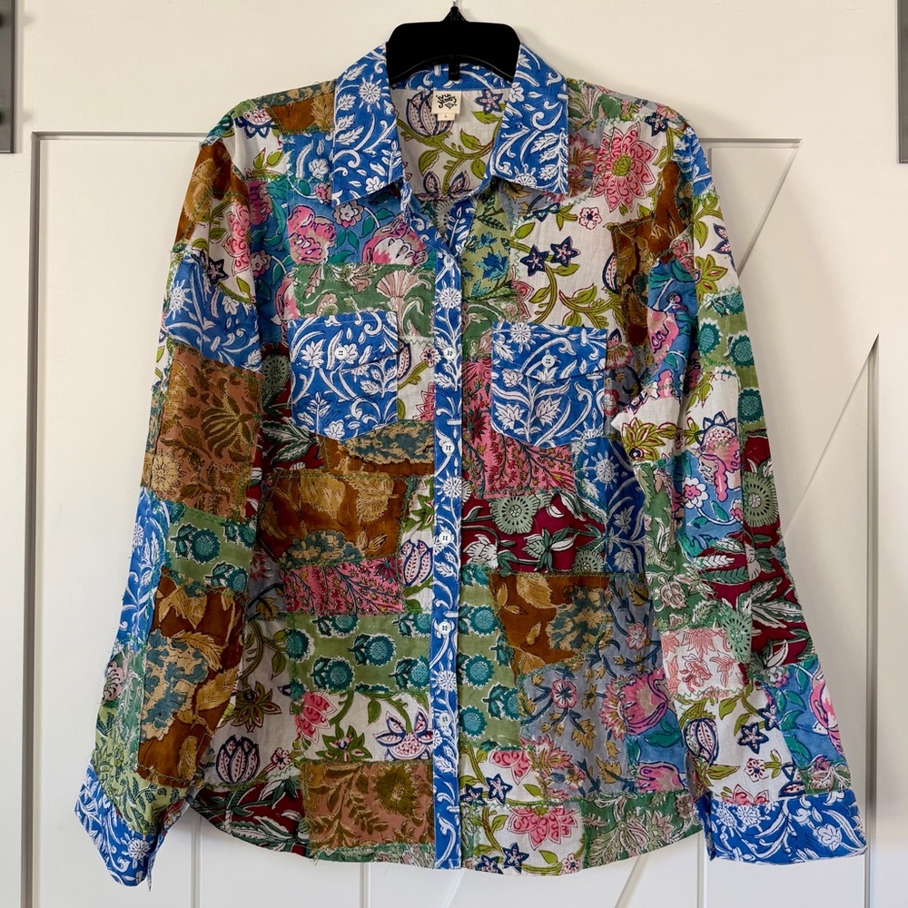 Ivy Jane Multi Patchwork Camp Shirt - image 2